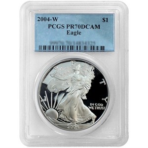 2004 W Silver American Eagle PF70 DCAM PCGS