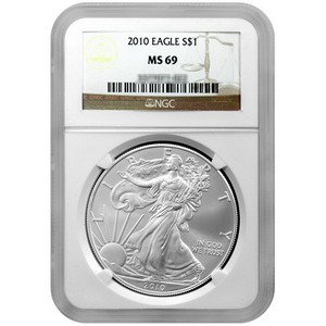 2010 Silver American Eagle MS69 NGC