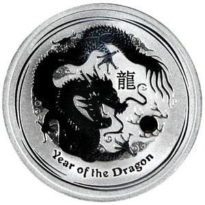 2012 P Australia Silver Year of the Dragon Half Ounce BU