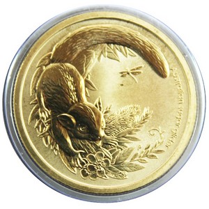 2011 P Australia Bush Babies Sugar Glider Stamp and Aluminum Bronze Coin