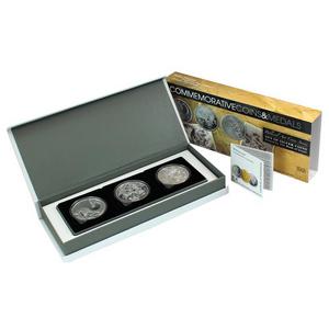 Israel Sterling Silver Biblical Art 3 Coin Set Jonah Elijah Sampson