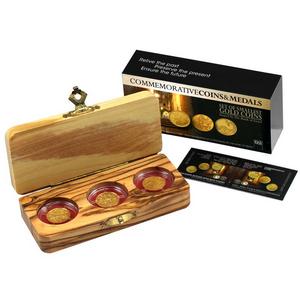 Israel Gold Biblical Art 3 Coin Set- Jonah Elijah Sampson