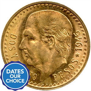 Mexico Gold Two and a Half Pesos