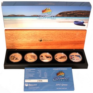 2012 P Australia Silver Discover Australia 5pc Proof Set