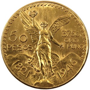 Mexico Gold 50 Pesos Dates Our Choice UNC