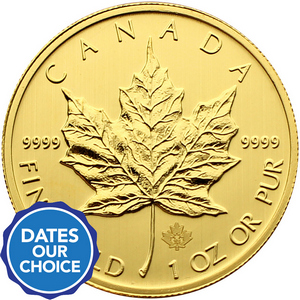 Canadian Gold Maple Leaf 1oz Date Our Choice UNC
