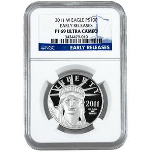 2011 W Platinum American Eagle 1oz PF69 UC ER NGC Blue Label