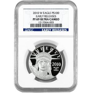 2010 W Platinum American Eagle 1oz PF69 UC ER NGC Blue Label