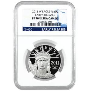 2011 W Platinum American Eagle 1oz PF70 UC ER NGC Blue Label