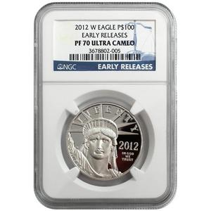 2012 W Platinum American Eagle 1oz PF70 UC ER NGC