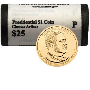 2012 P Chester A Arthur Presidential Dollar Roll UNC