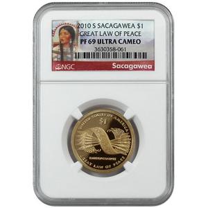 2010 S Sacagawea Dollar Great Law of Peace PF69 UC NGC
