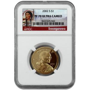 2002 S Sacagawea Dollar PF70 UC NGC