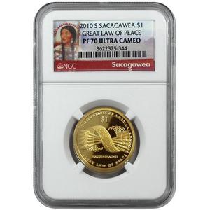 2010 S Sacagawea Dollar Agriculture PF70 UC NGC Sacagawea Label
