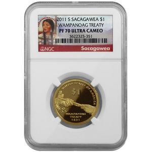 2011 S Sacagawea Dollar Wampanoag Treaty PF70 UC NGC Sacagawea Label