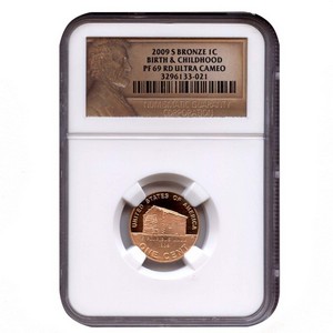 2009 S Lincoln Cent Birth and Childhood PF69 RD UC NGC