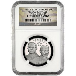 2013 S 5-Star Generals Arnold and Bradley Half Dollar PF69 UC ER NGC Camo Label
