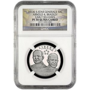 2013 S 5-Star Generals Arnold and Bradley Half Dollar PF70 UC ER NGC Camo Label