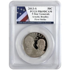 2013 S 5-Star Generals Arnold and Bradley Half Dollar PR69 DCAM FS PCGS 5-Star Label