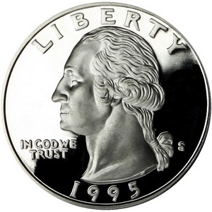 1995 S Washington Quarter PF