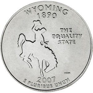 2007 D Wyoming State Quarter BU