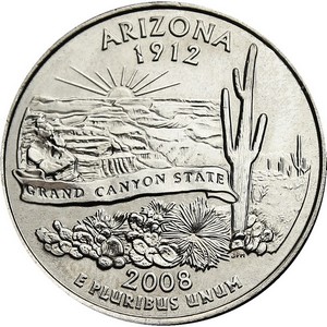 2008 D Arizona State Quarter BU