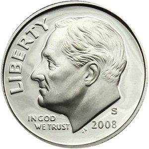2008 S Roosevelt Dime PF