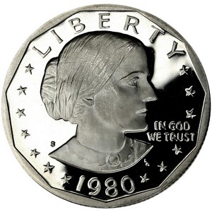 1980 S Susan B Anthony Dollar PF