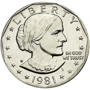 1981 D Susan B Anthony Dollar BU