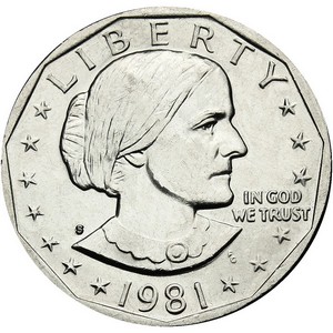 1981 S Susan B Anthony Dollar BU