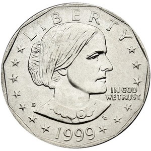 1999 D Susan B Anthony Dollar BU