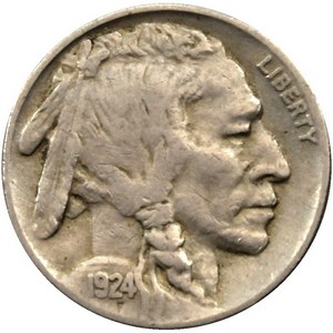 1924 Buffalo Nickel AG/G