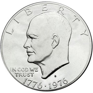 1976 S Eisenhower Clad Dollar PF Type 2