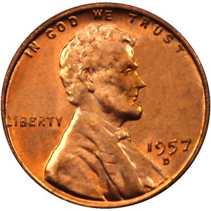 1957 D Lincoln Cent Wheat Reverse F
