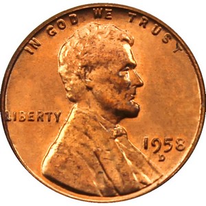 1958 D Lincoln Cent Wheat Reverse F