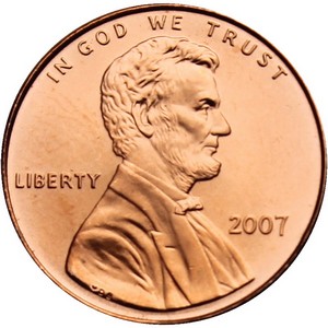 2007 Lincoln Cent Memorial Reverse BU