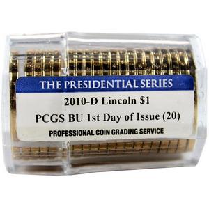 2010 D Presidential Dollar Roll Abraham Lincoln BU 1st Day Issue
