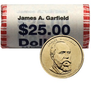 2011 D James A. Garfield Presidential Dollar Roll 25 per Roll BU