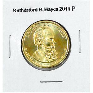 2011 P Rutherford B. Hayes Presidential Dollar Single Staple Up BU
