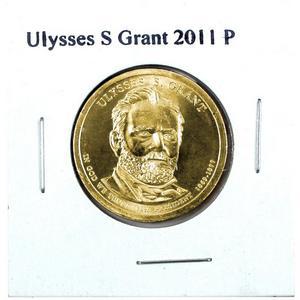 2011 P Ulysses S. Grant Presidential Dollar Single Staple Up BU