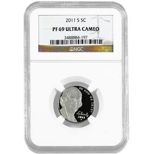 2011 S Jefferson Nickel PF69 UC NGC