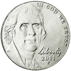 2011 P Jefferson Nickel BU