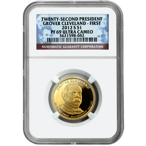 2012 S Grover Cleveland First Term Presidential Dollar PF69 UC NGC