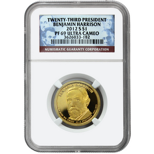2012 S Benjamin Harrison Presidential Dollar PF69 UC NGC