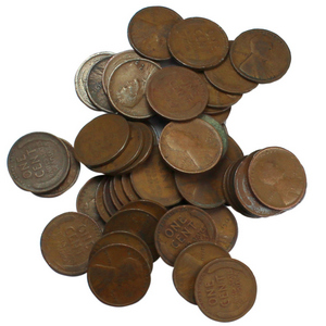 50pc  Teen Wheat Penny Grab Bag
