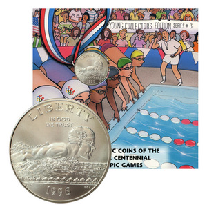 1996 S Olympic Swimming Half Dollar Young Collectors Edition Series 3