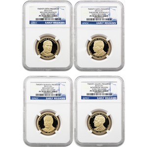 2013 S Presidential Dollars 4pc Set PF70 UC ER NGC