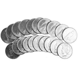 Silver Peace Dollars 20pc Dates Our Choice AU-BU