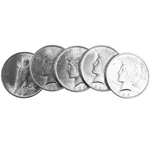 Silver Peace Dollars 5pc Dates Our Choice BU