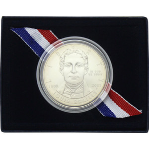 2009 P Louis Braille Bicentennial Silver Dollar BU